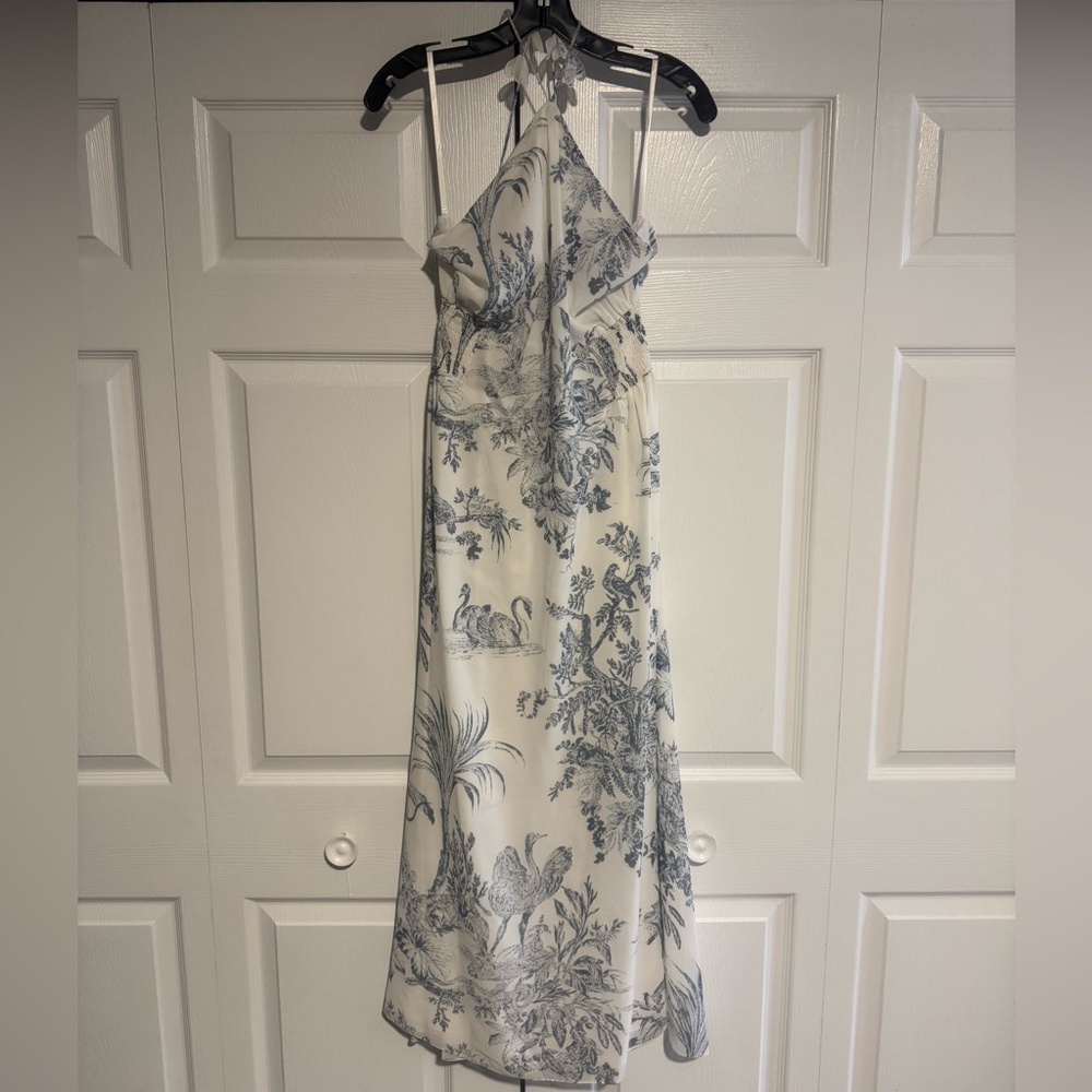 Sachin + Babi Blue and White Patterned Maxi Dress